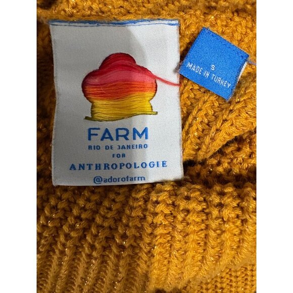 Farm Rio For Anthropologie Multicolor Striped Turtleneck Sweater Dress Small - Picture 7 of 7